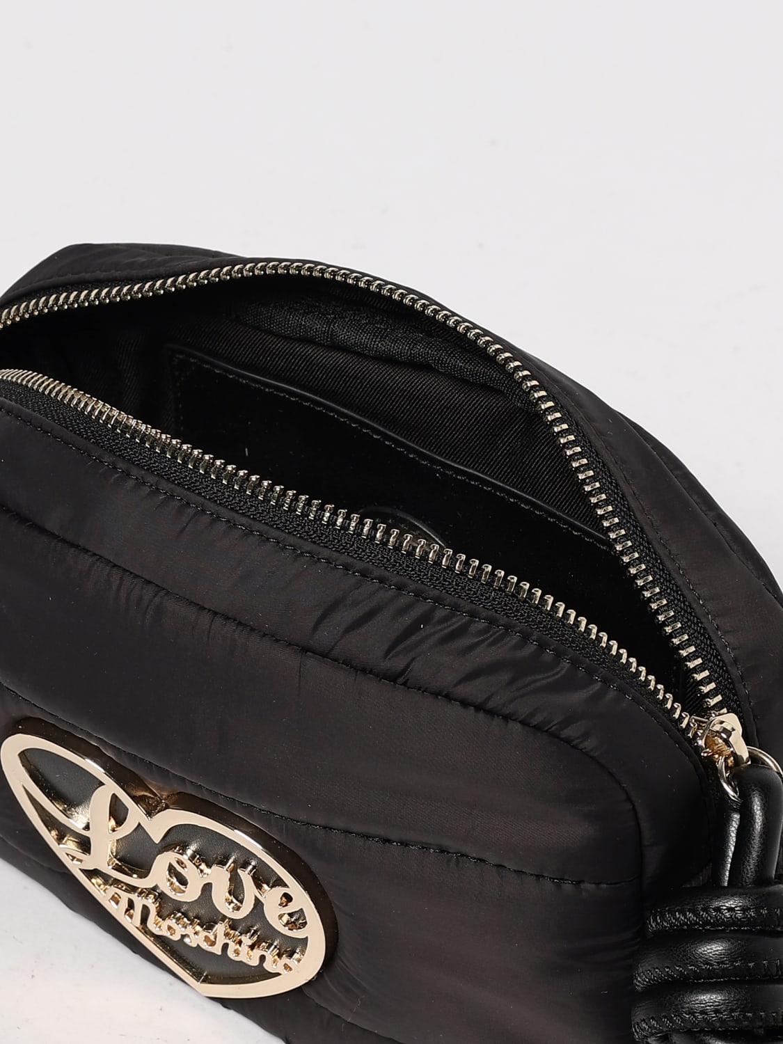 LOVE MOSCHINO BORSA A TRACOLLA: Borsa a tracolla in nylon Love Moschino, Nero - Img 3