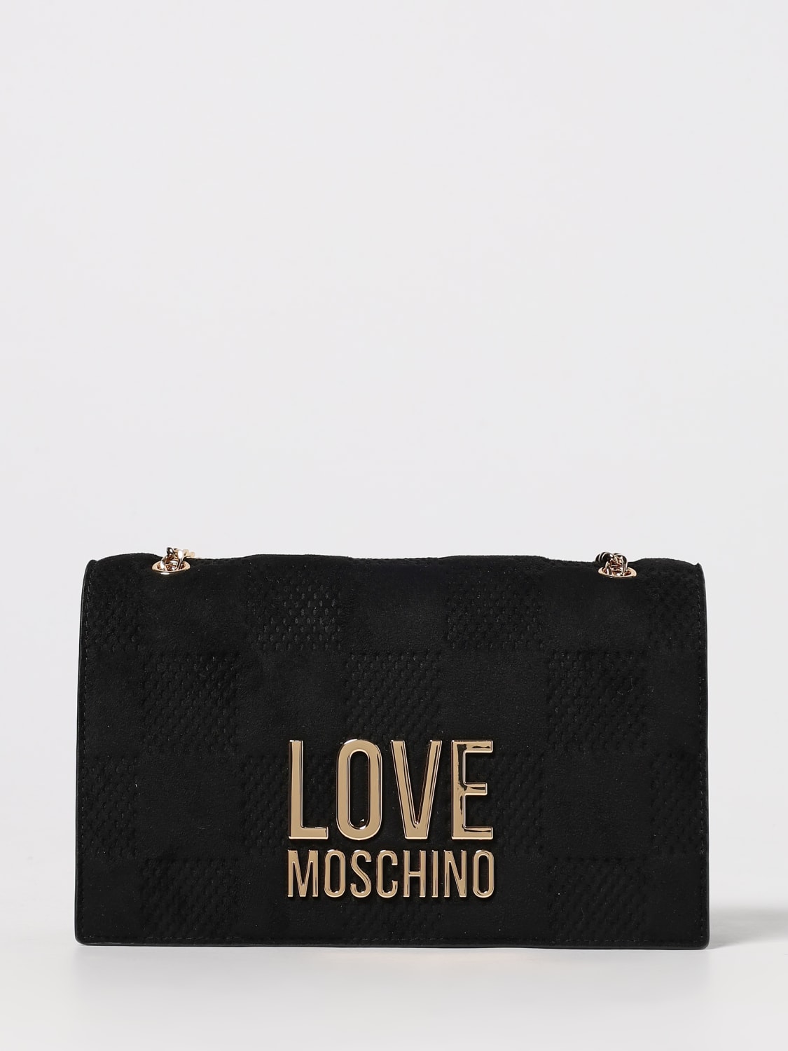 LOVE MOSCHINO BORSA A SPALLA: Borsa a tracolla con logo Love Moschino, Nero - Img 1
