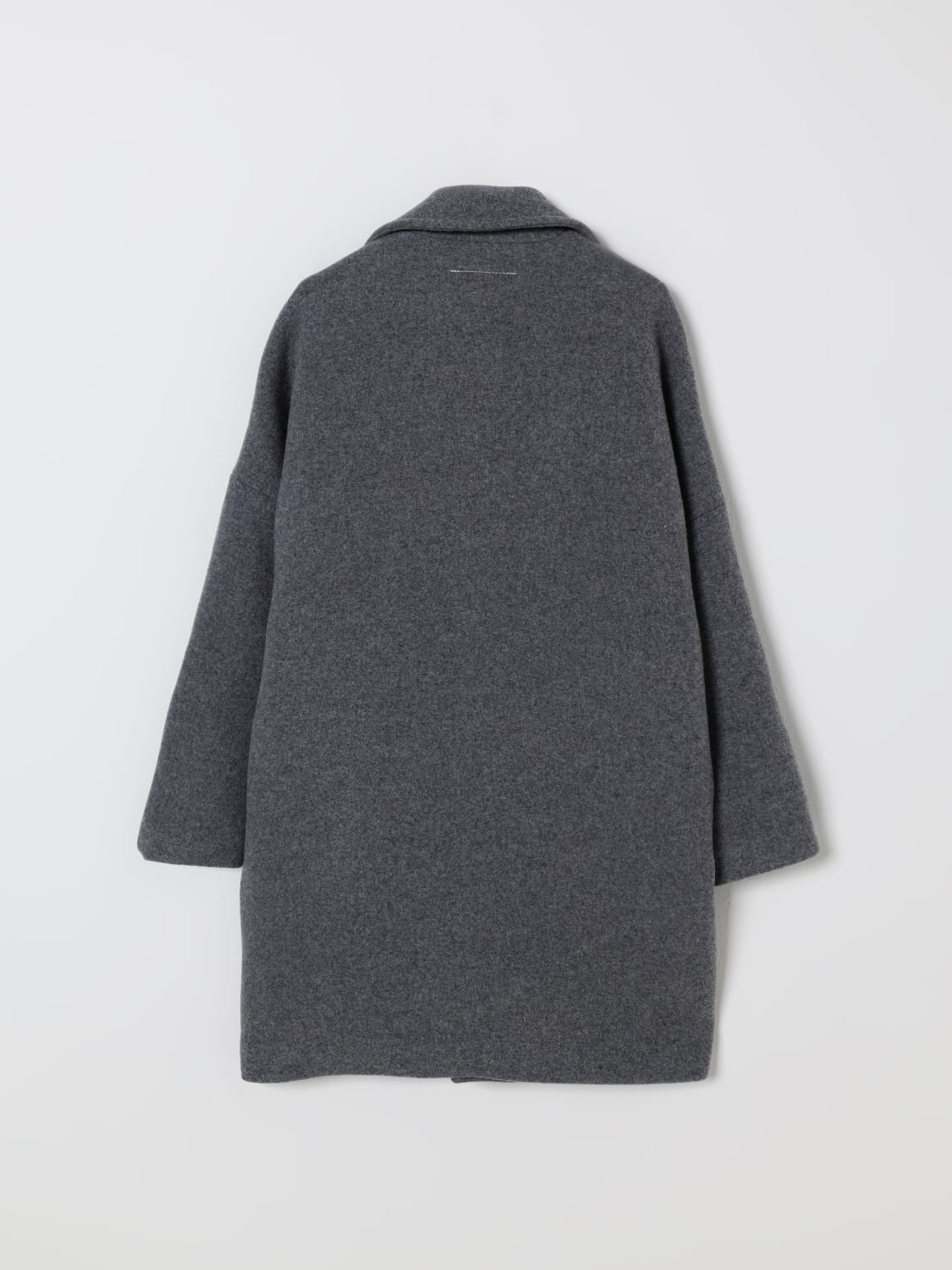 MM6 MAISON MARGIELA CAPPOTTO: Cappotto monopetto MM6 Maison Margiela in lana , Grigio - Img 2