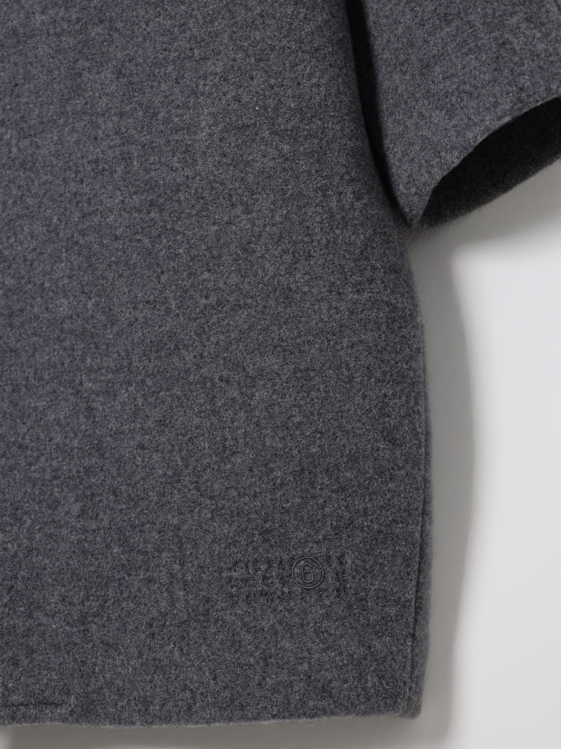 MM6 MAISON MARGIELA CAPPOTTO: Cappotto monopetto MM6 Maison Margiela in lana , Grigio - Img 3