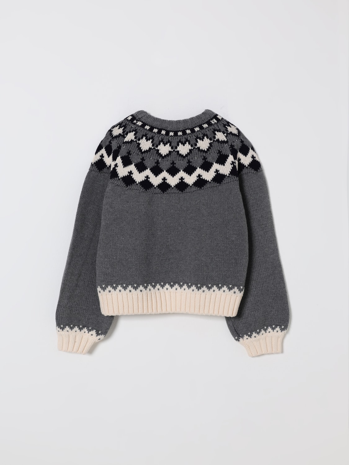 CHLOÉ MAGLIA: Pullover Chloé in misto cotone, Grigio - Img 2