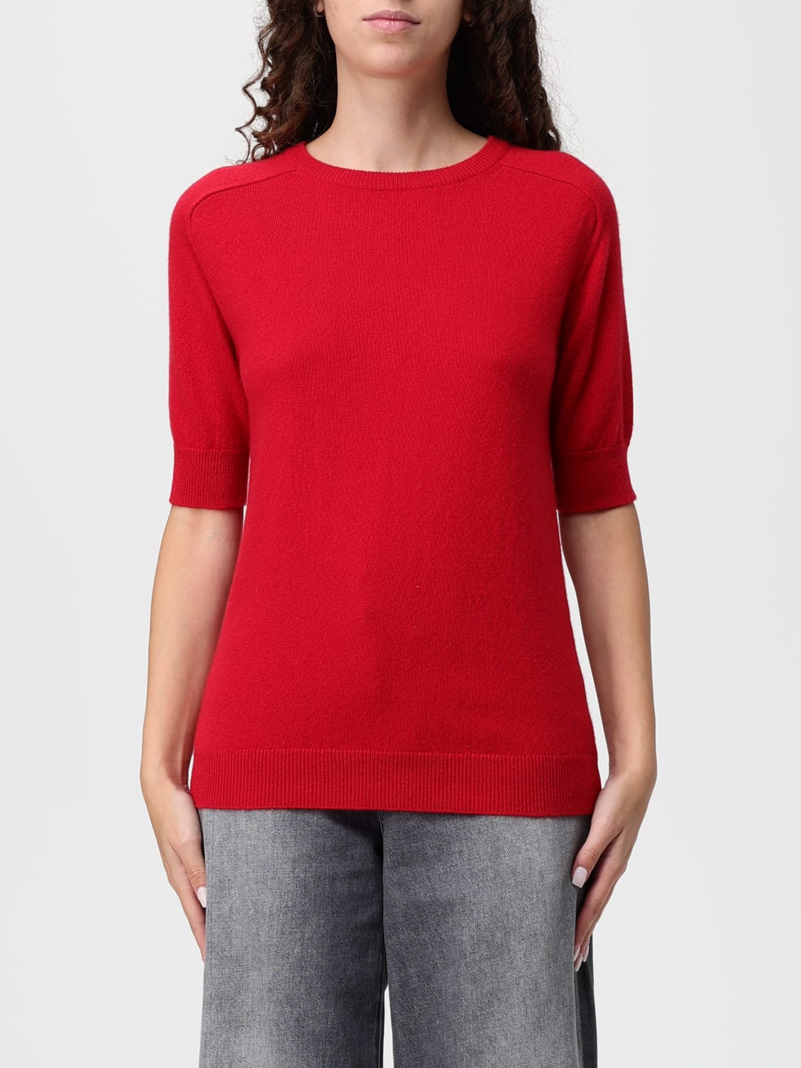 LISA YANG MAGLIA: Pullover basic Lisa Yang, Fuxia - Img 1