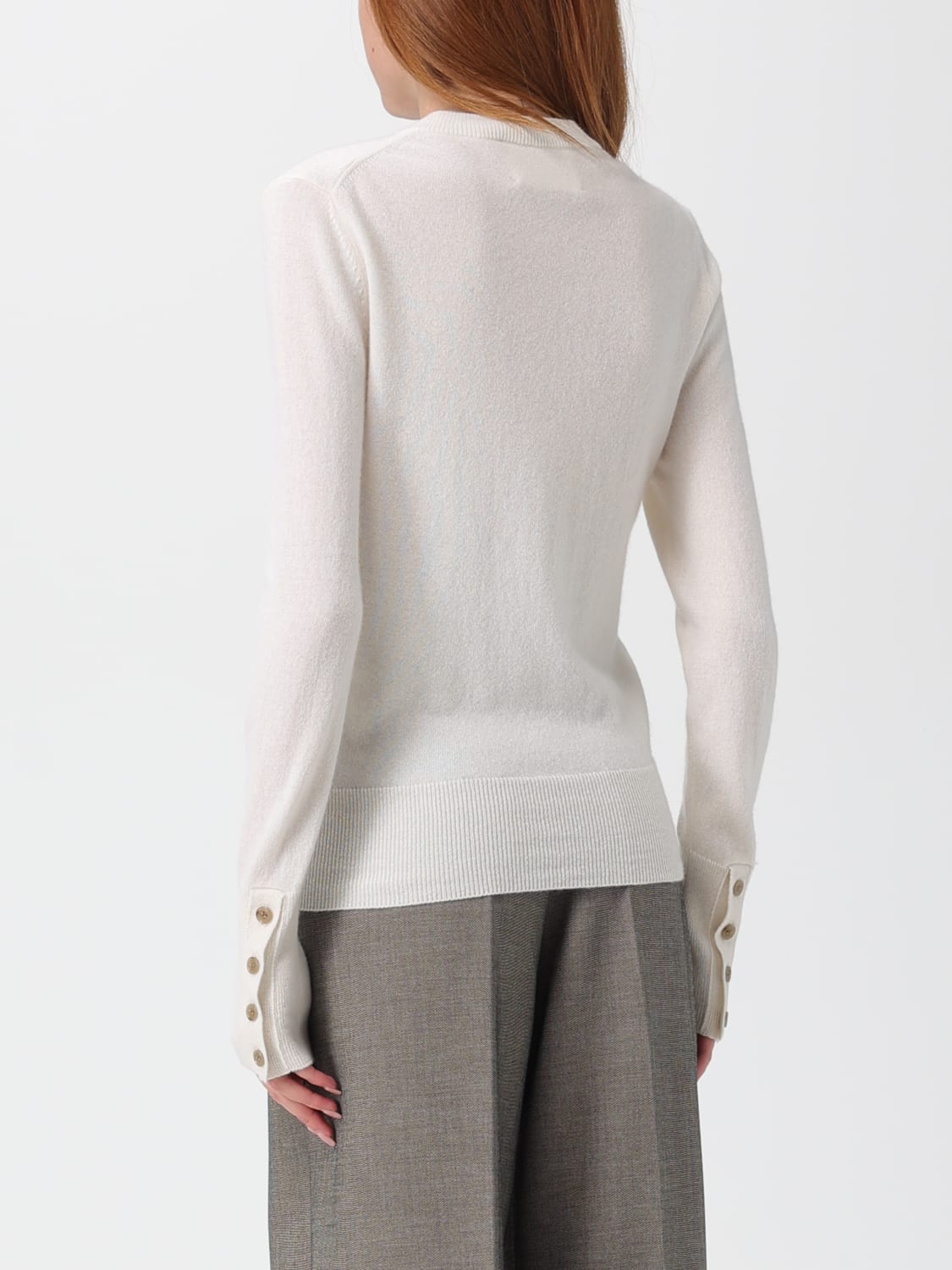 LISA YANG PULLOVER: Strickjacke damen Lisa Yang, Weiß - Img 2