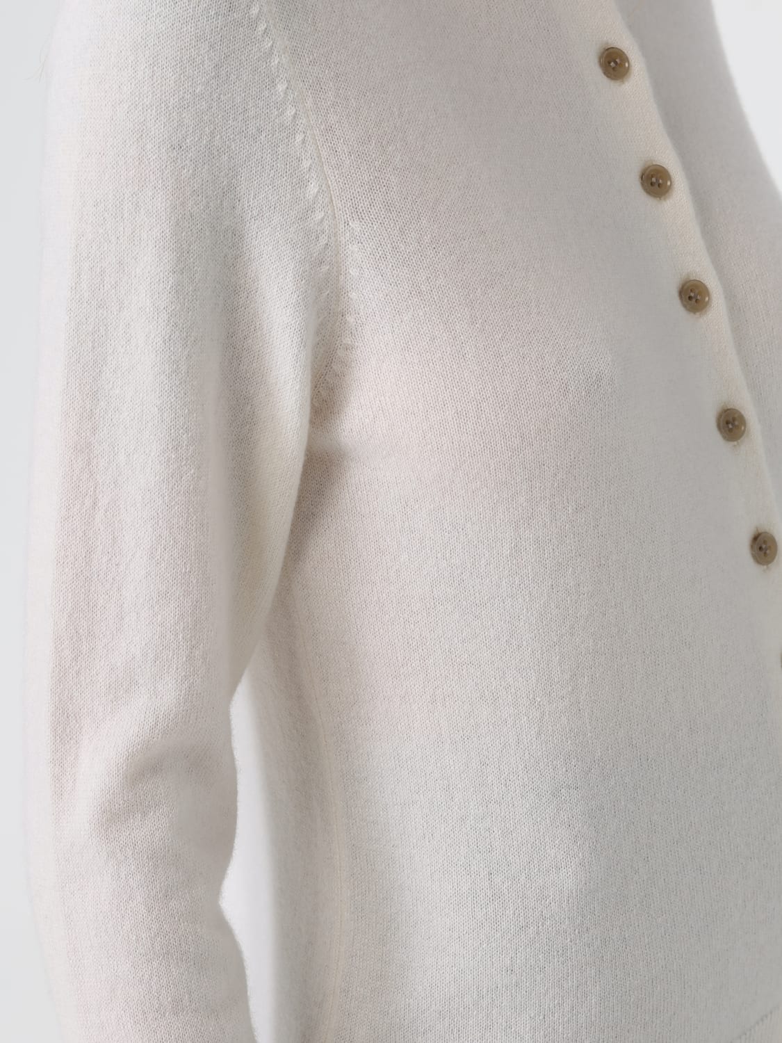 LISA YANG PULLOVER: Strickjacke damen Lisa Yang, Weiß - Img 3