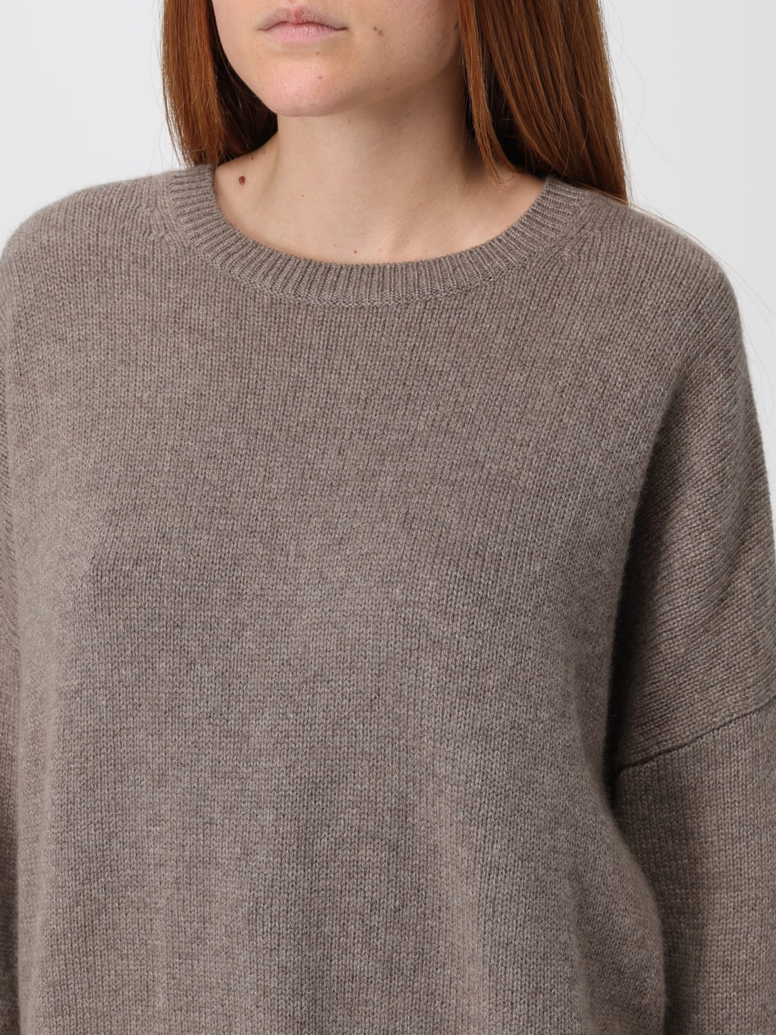LISA YANG MAGLIA: Pullover basic Lisa Yang, Marrone - Img 3