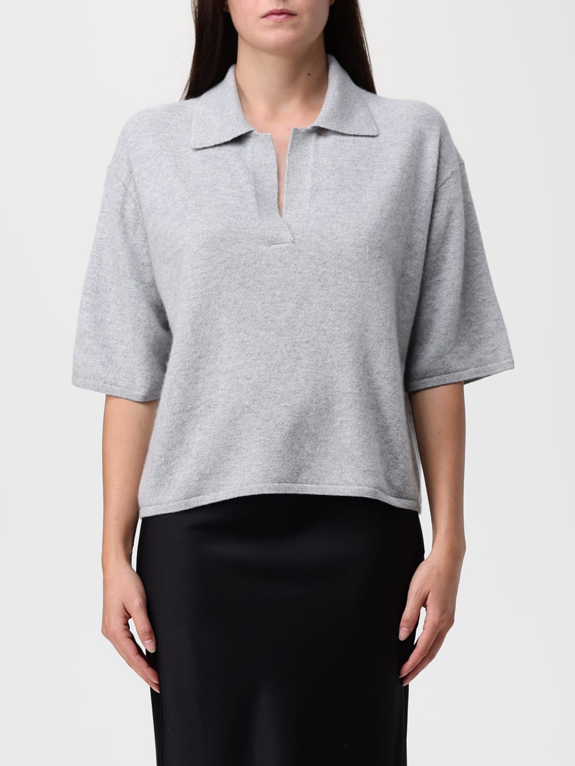 LISA YANG POLO SHIRT: Polo shirt woman Lisa Yang, Grey - Img 1