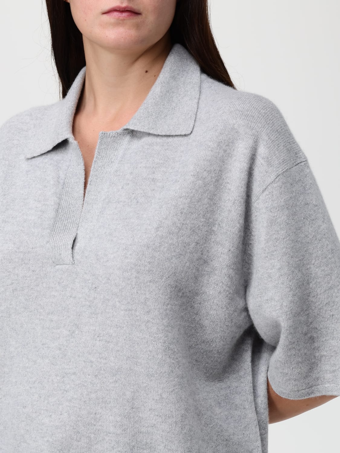 LISA YANG POLO SHIRT: Polo shirt woman Lisa Yang, Grey - Img 3