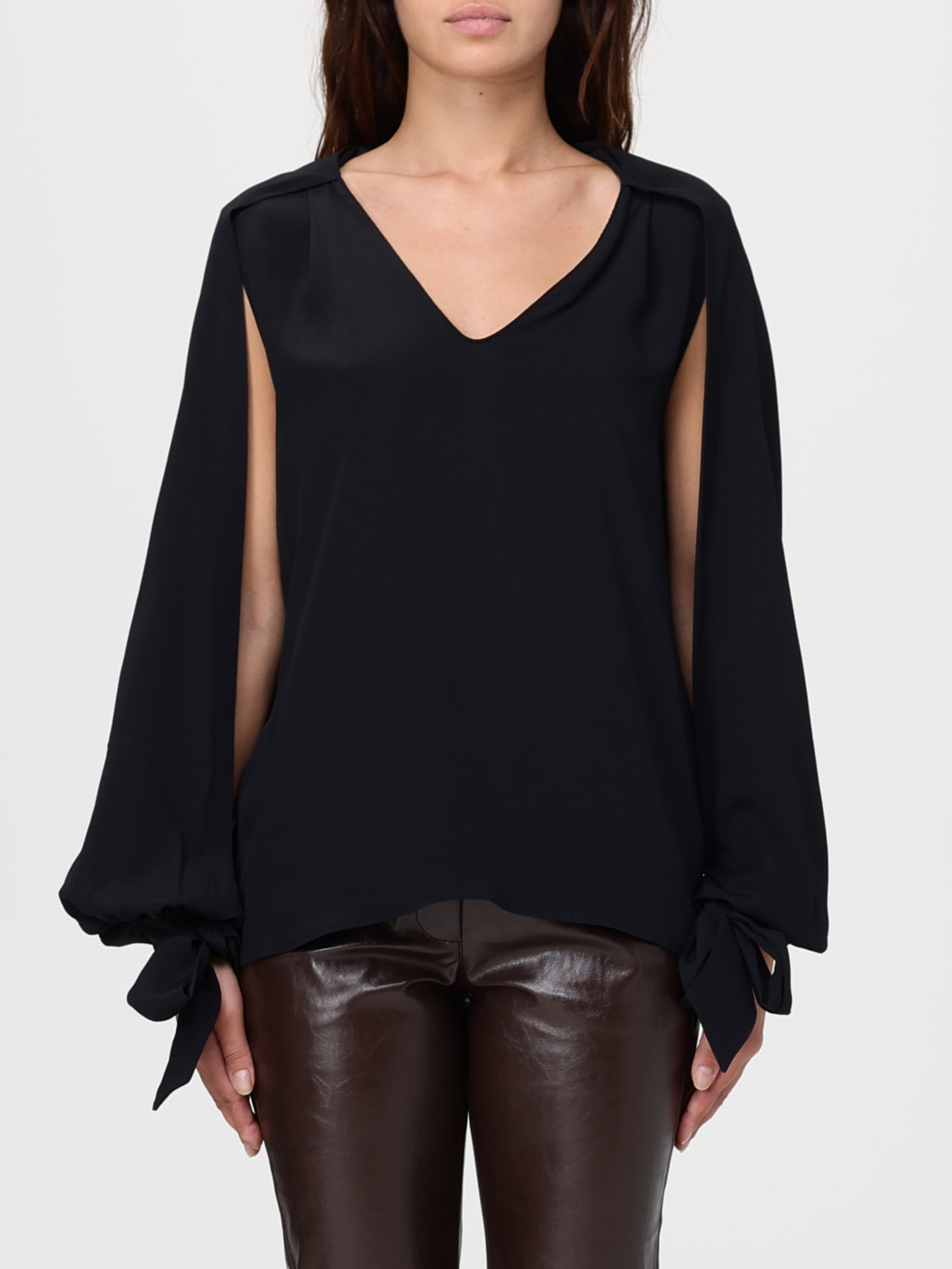 FEDERICA TOSI TOP: Sweatshirt woman Federica Tosi, Black - Img 1