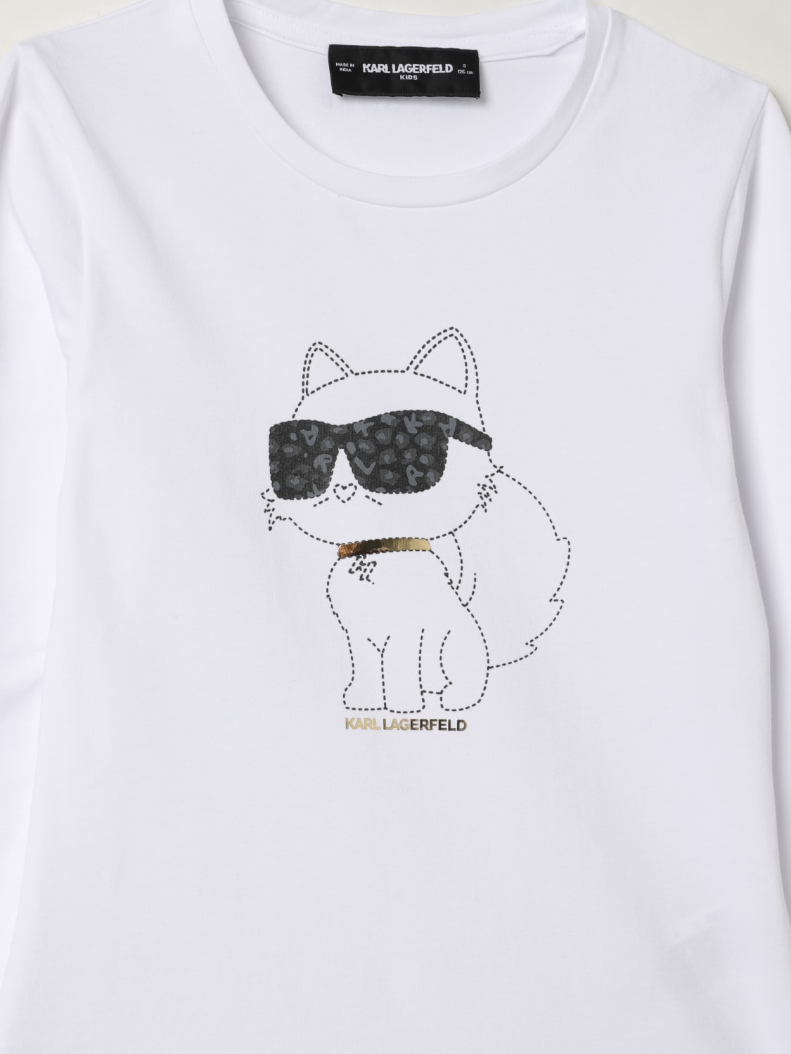 KARL LAGERFELD KIDS CAMISETA: Camisetas niños Karl Lagerfeld Kids, Blanco - Img 3