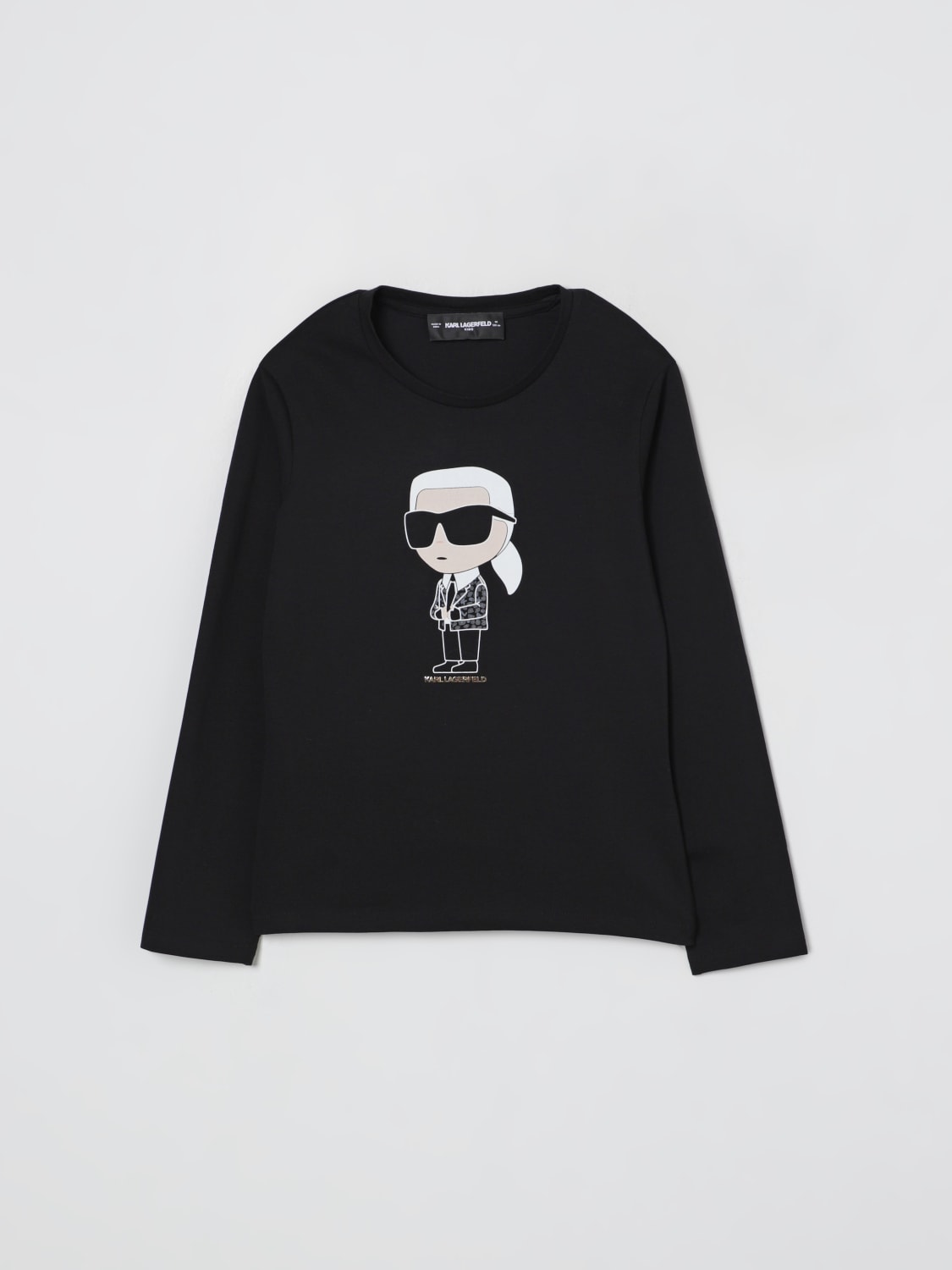 KARL LAGERFELD KIDS T-SHIRT: T-shirt kids Karl Lagerfeld Kids, Black - Img 1