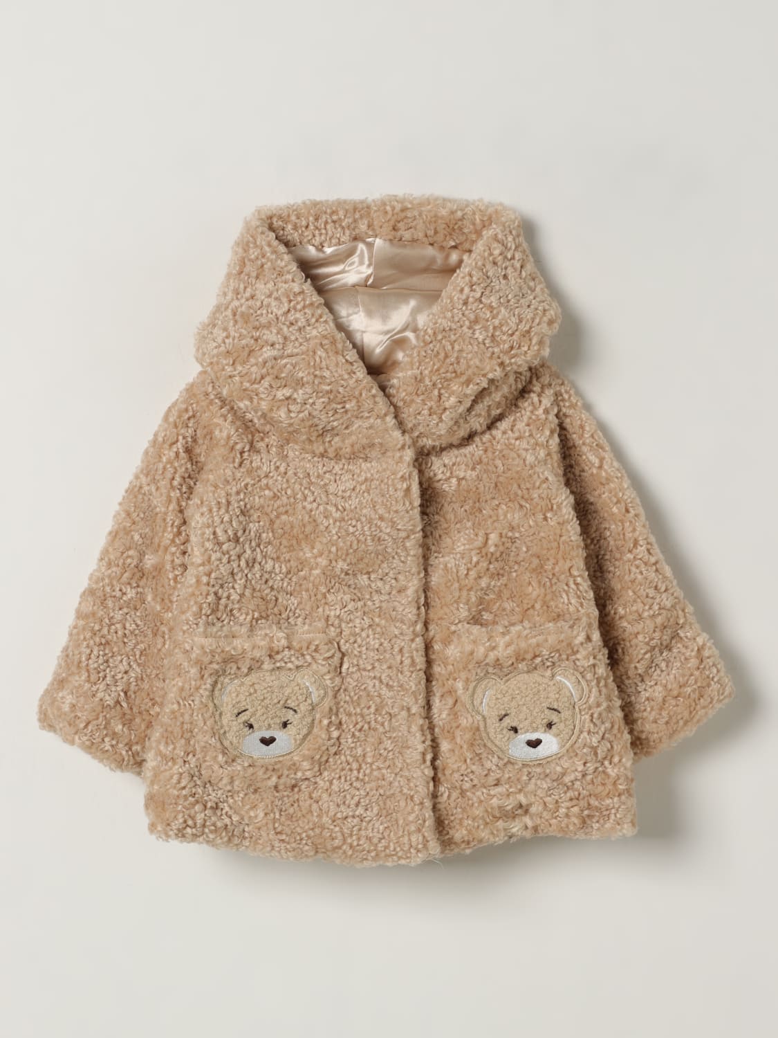 MONNALISA COAT: Coats kids Monnalisa, Beige - Img 1