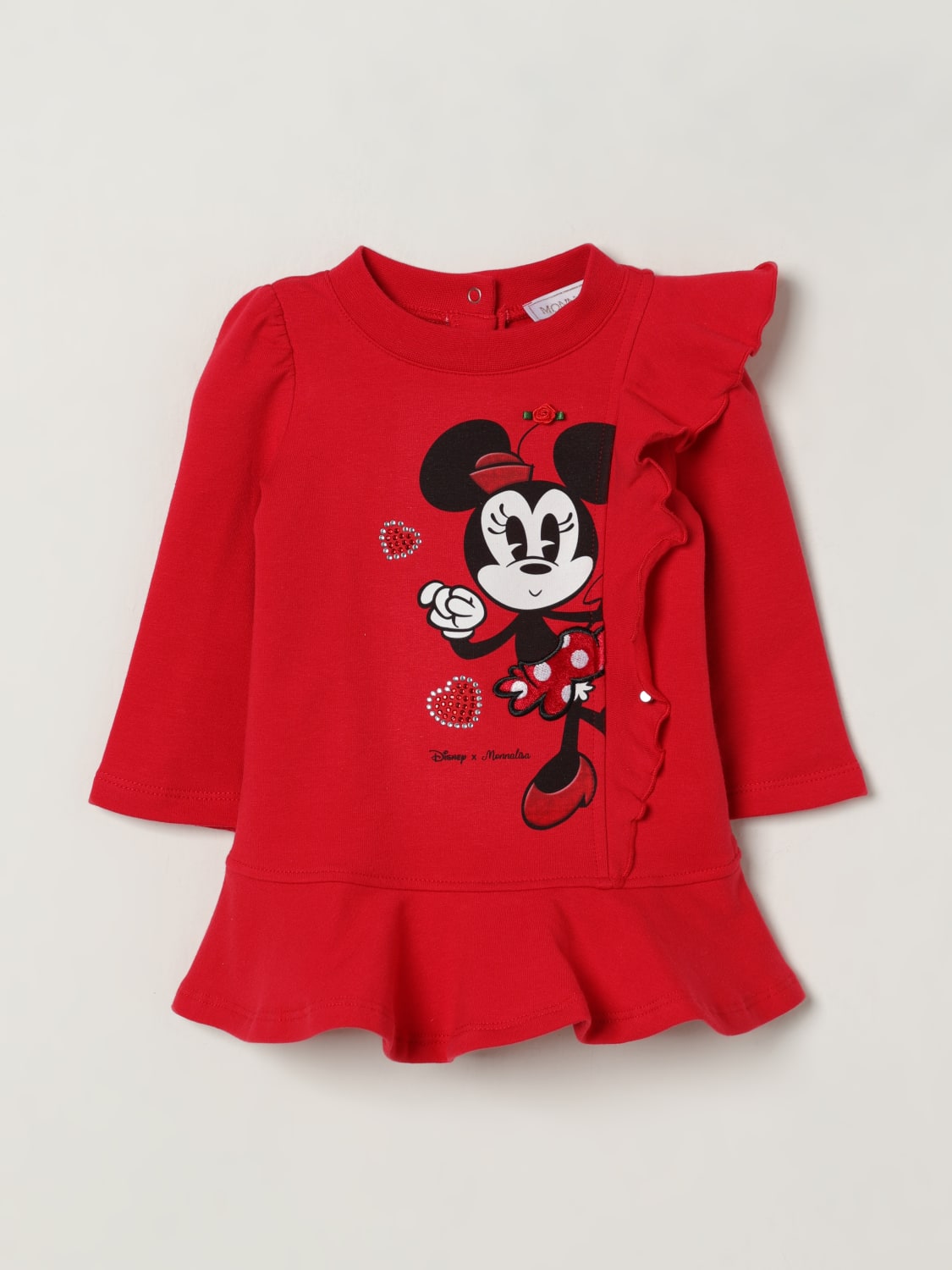 MONNALISA ABITO: Abito Disney in cotone Monnalisa, Rosso - Img 1