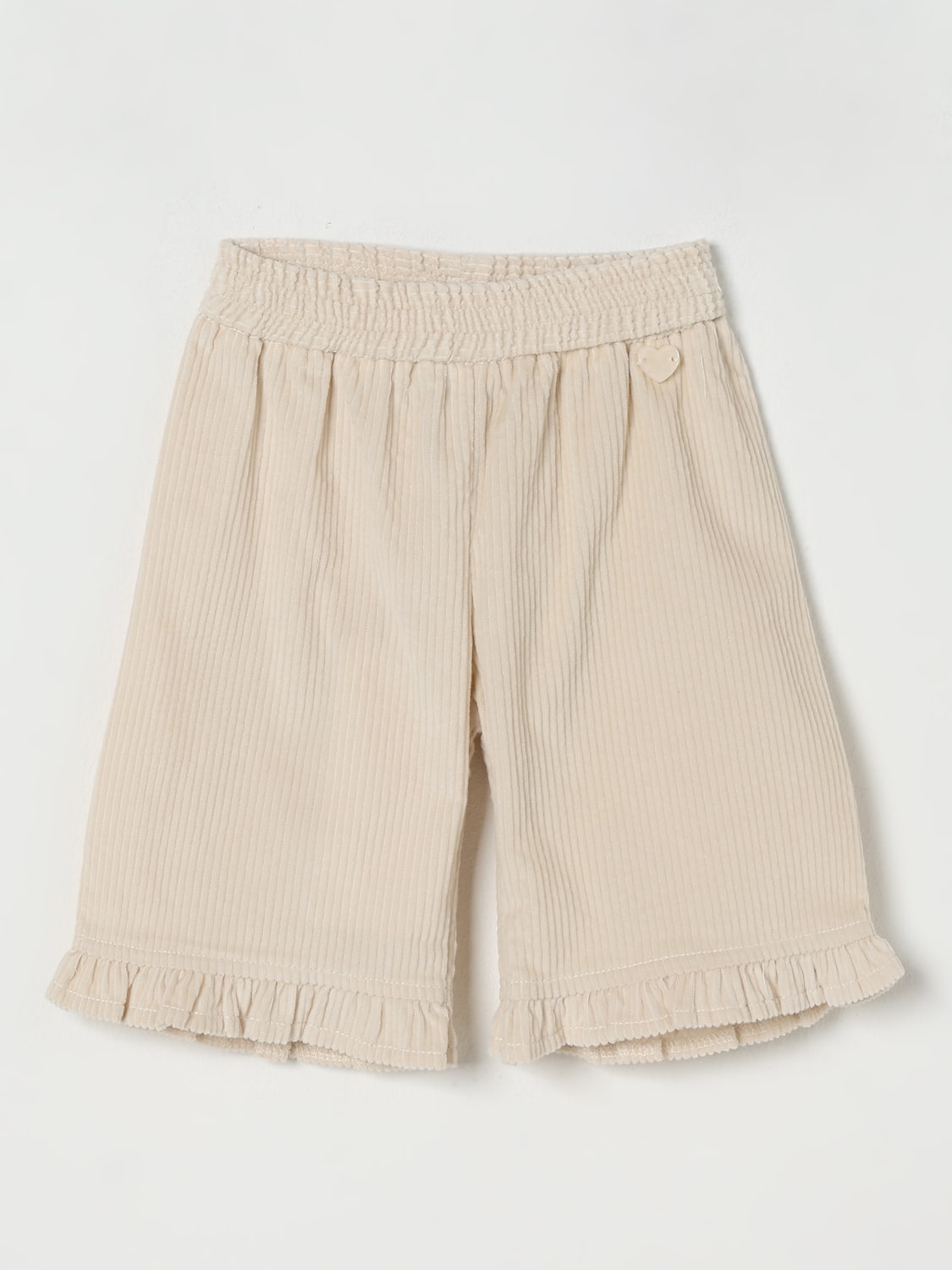 MONNALISA PANTALONI: Pantalone Monnalisa in velluto a coste , Beige - Img 1