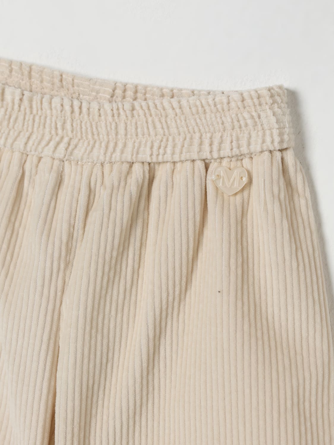 MONNALISA PANTALONI: Pantalone Monnalisa in velluto a coste , Beige - Img 3