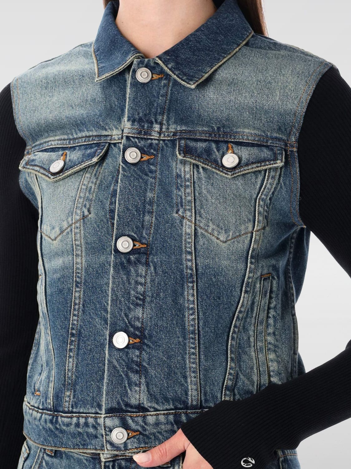 COPERNI JACKET: Coat woman Coperni, Blue - Img 3