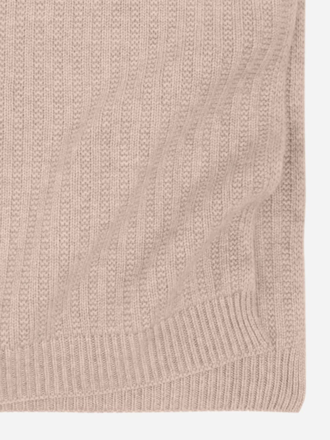 BOBBIN & TRICOT COPRILETTI E PLAID: Copertina Bobbin & Tricot in cashmere , Beige - Img 3
