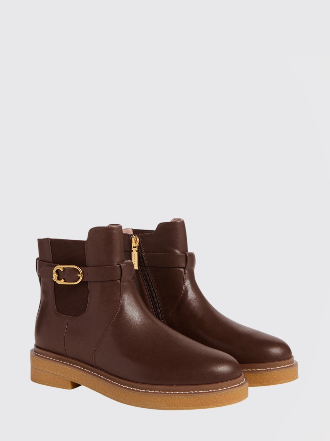 COCCINELLE BOOTS: Shoes woman Coccinelle, Brown - Img 2