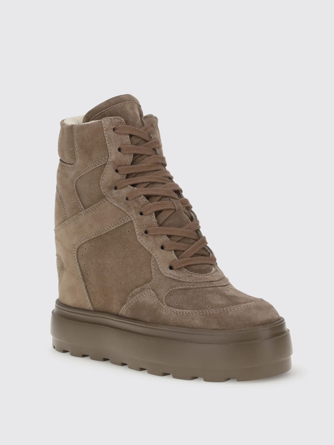 CASADEI BASKETS: Baskets femme Casadei, Taupe - Img 2