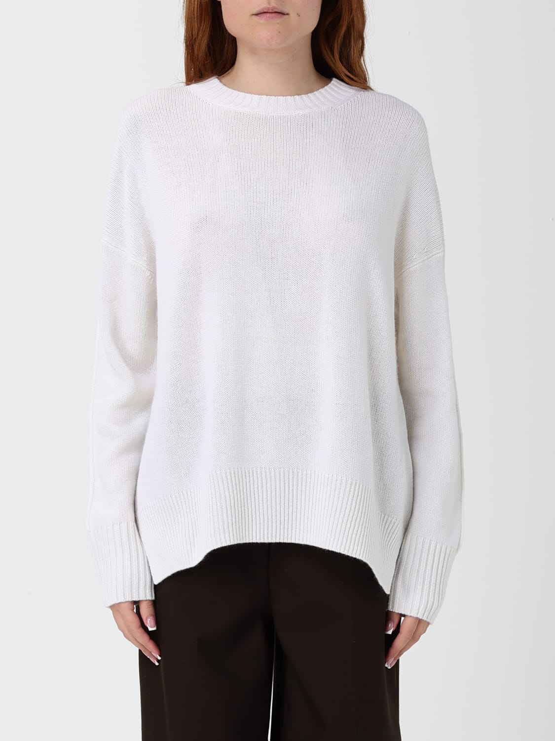ALLUDE SWEATER: Sweatshirt woman Allude, White - Img 1