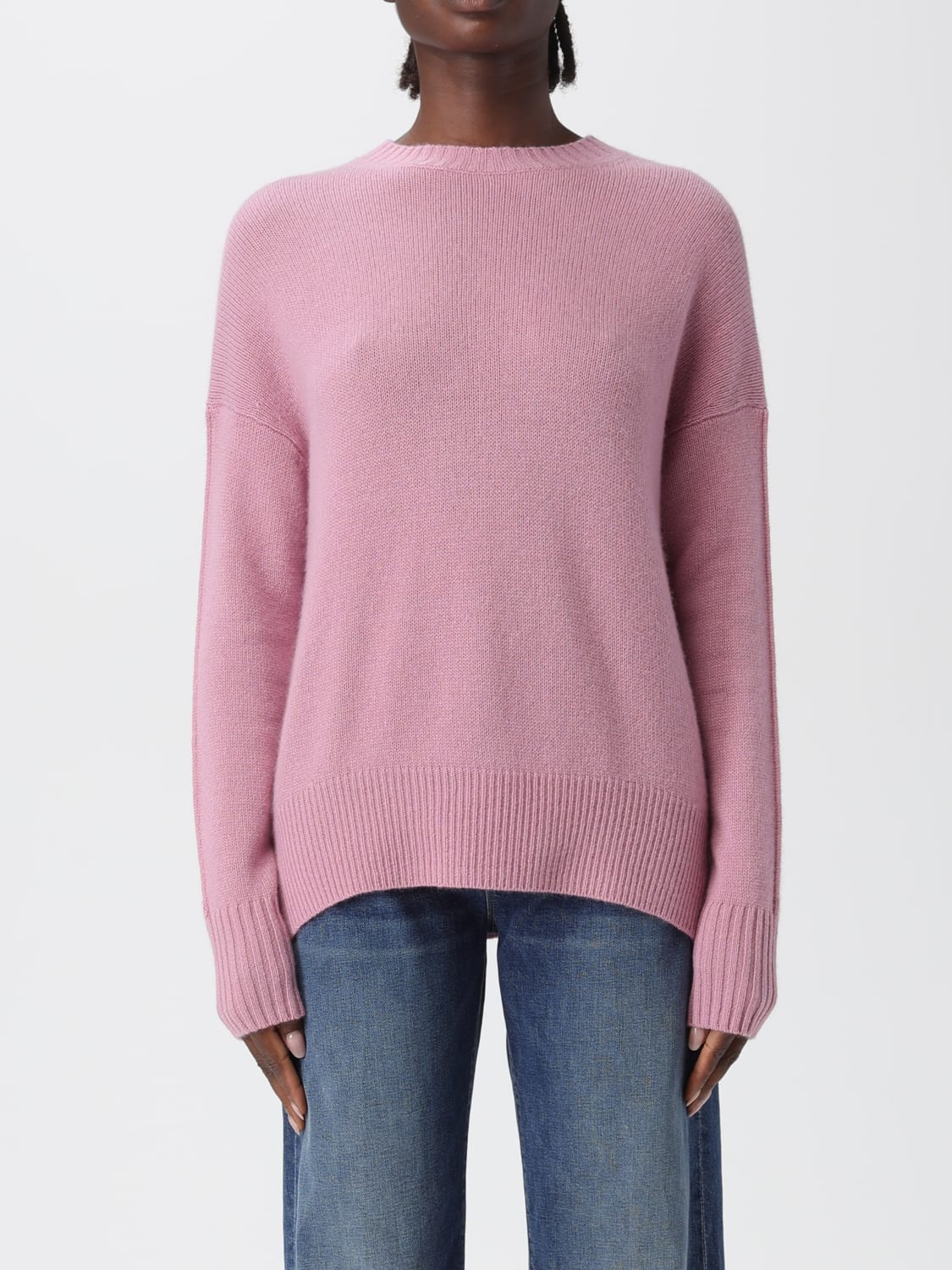 ALLUDE SWEATER: Sweatshirt woman Allude, Pink - Img 1
