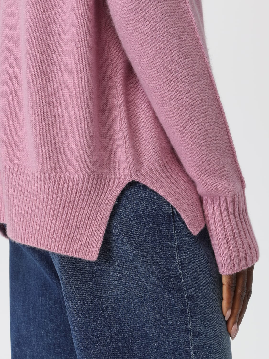 ALLUDE SWEATER: Sweatshirt woman Allude, Pink - Img 3