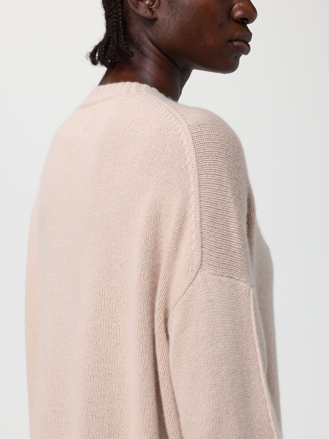 ALLUDE SWEATER: Sweatshirt woman Allude, Beige - Img 3