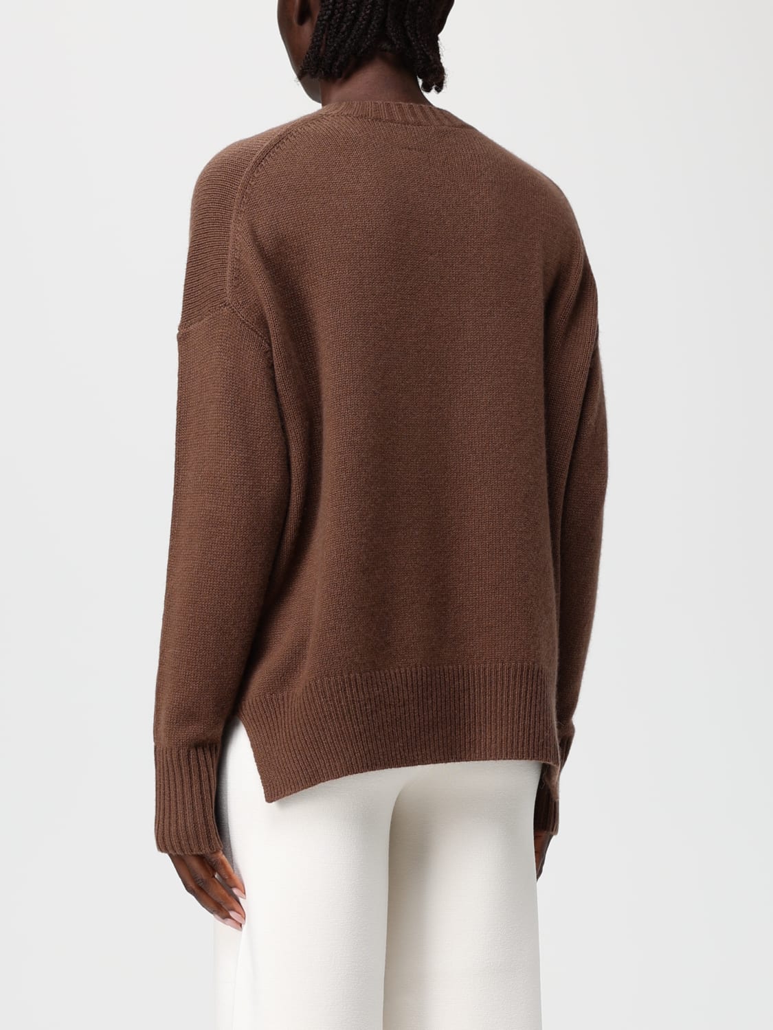 ALLUDE SWEATER: Sweatshirt woman Allude, Brown - Img 2