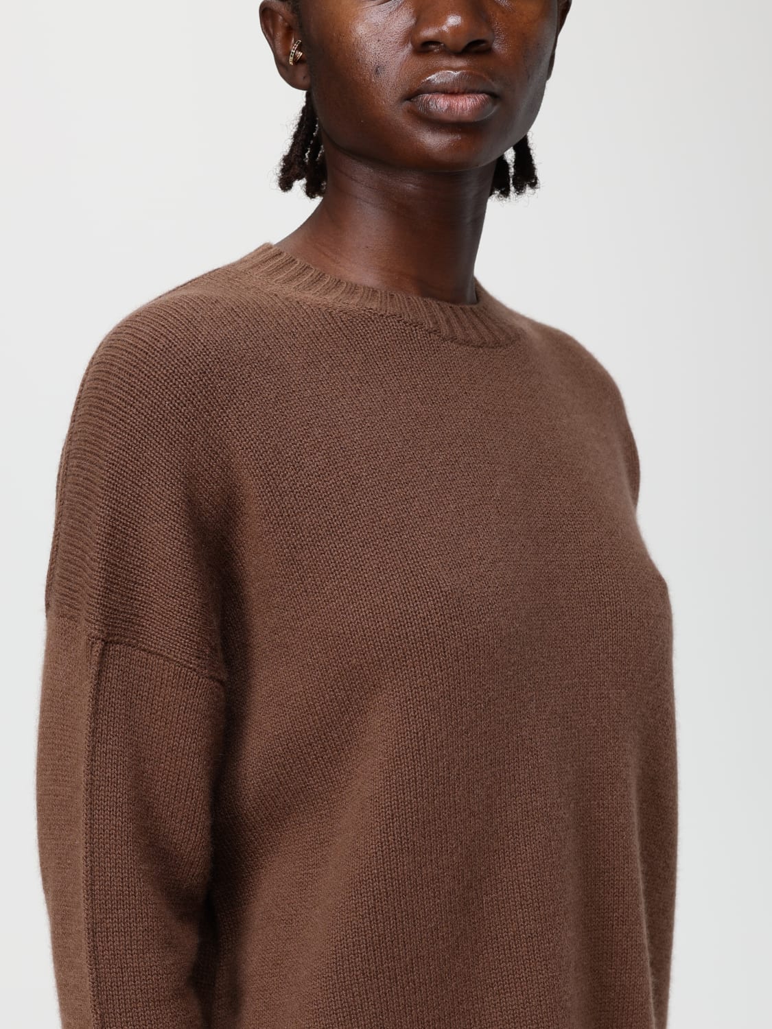ALLUDE SWEATER: Sweatshirt woman Allude, Brown - Img 3