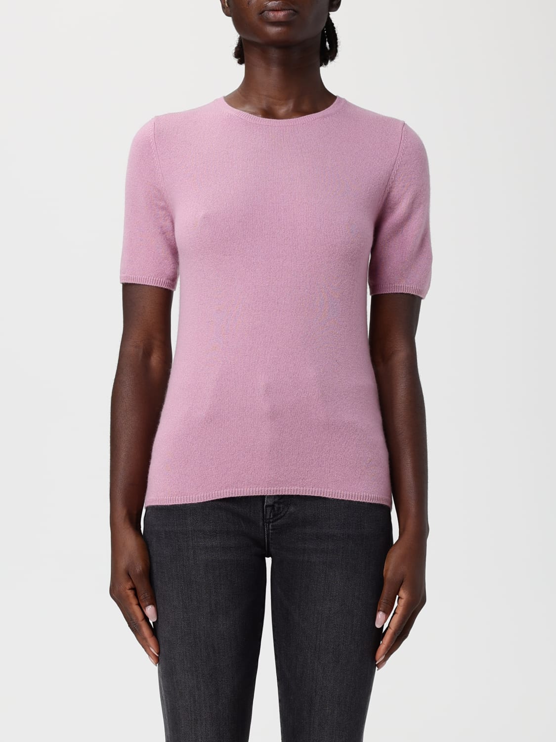ALLUDE PULLOVER: T-shirt damen Allude, Pink - Img 1