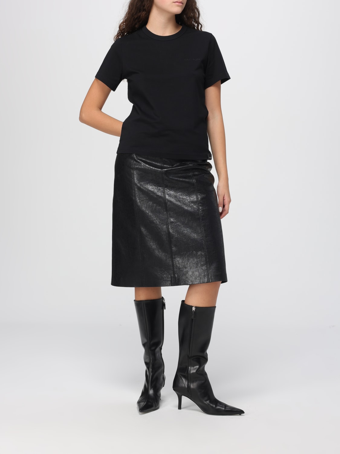 COURRÈGES T-SHIRT: T-shirt woman CourrÈges, Black - Img 2