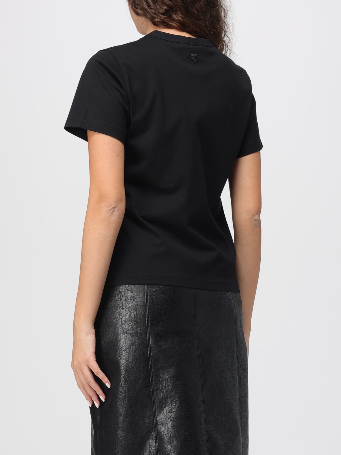 COURRÈGES T-SHIRT: T-shirt woman CourrÈges, Black - Img 3