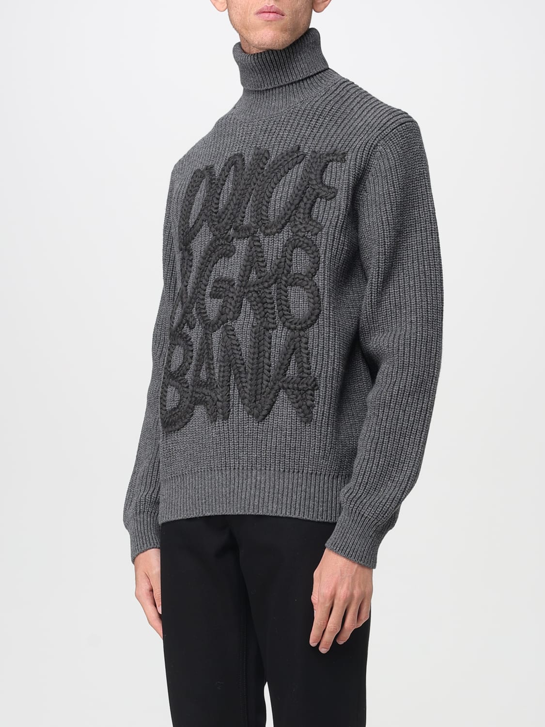 DOLCE & GABBANA SWEATER: Sweater men Dolce & Gabbana, Grey - Img 4