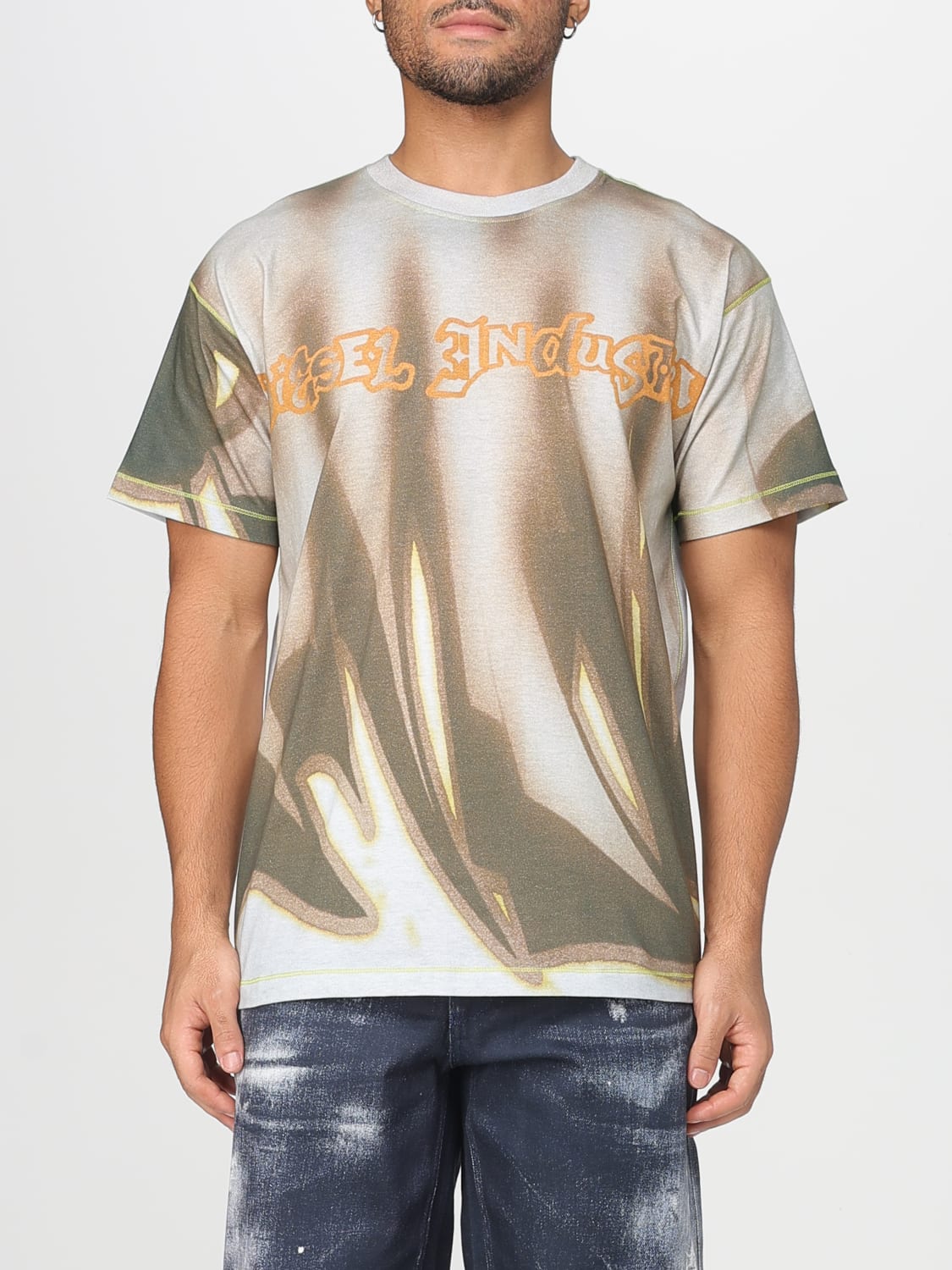 DIESEL T-SHIRT: T-shirt men Diesel, Beige - Img 1