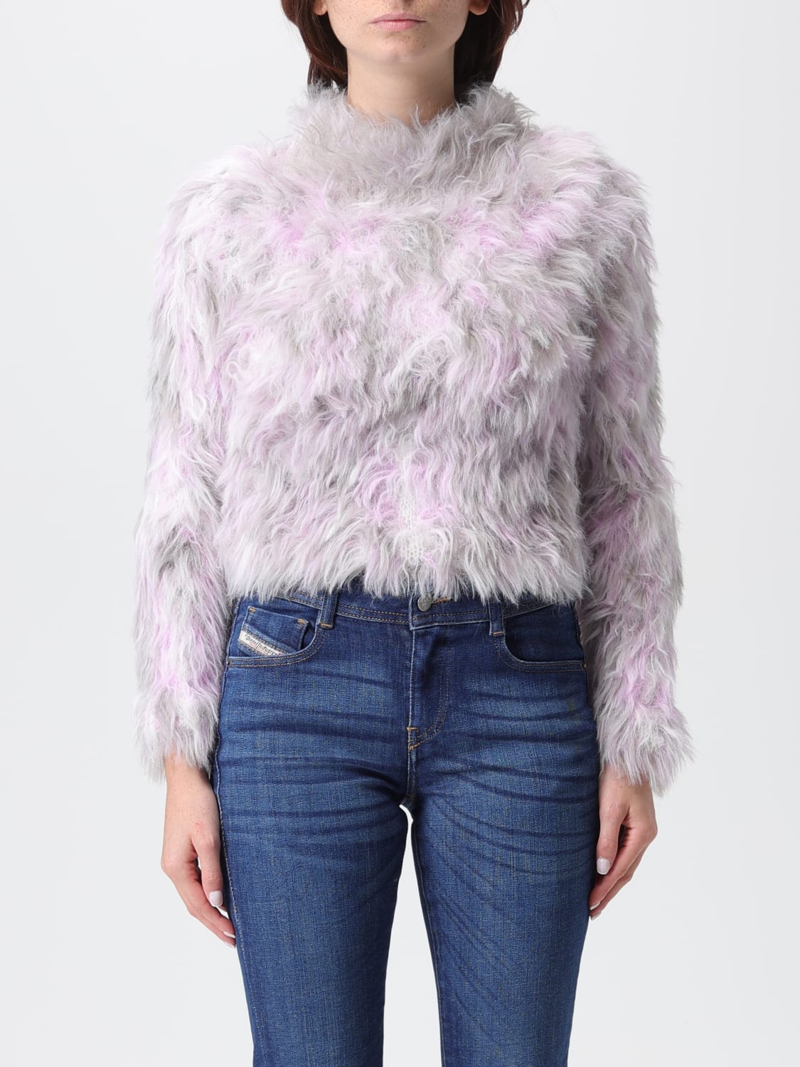 DIESEL SWEATER: Sweatshirt woman Diesel, Beige - Img 1