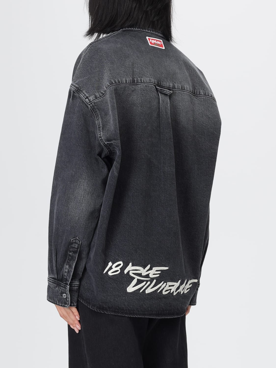 KENZO HEMDBLUSE: Hemdbluse damen Kenzo, Grau - Img 2