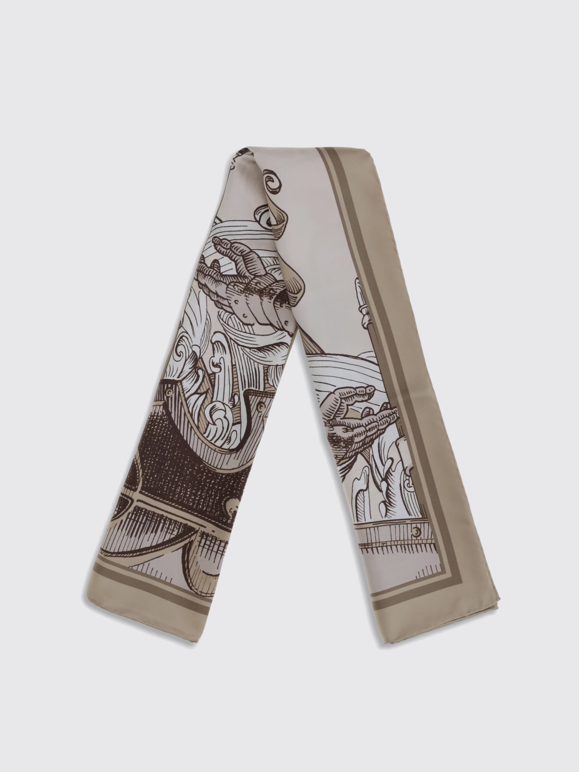 BURBERRY NECK SCARF: Scarf men Burberry, Beige - Img 2