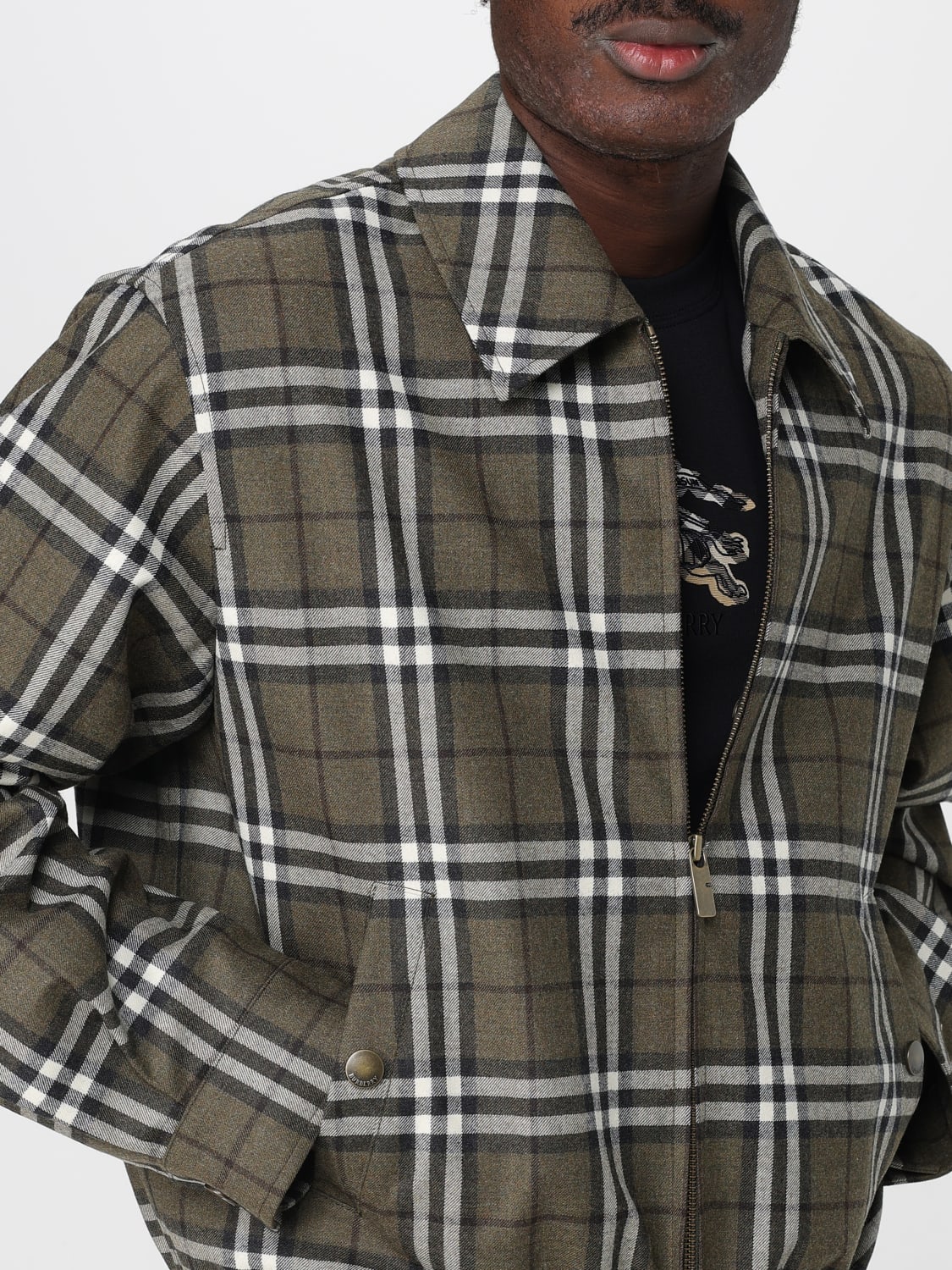 BURBERRY JACKET: Jacket men Burberry, Green - Img 5