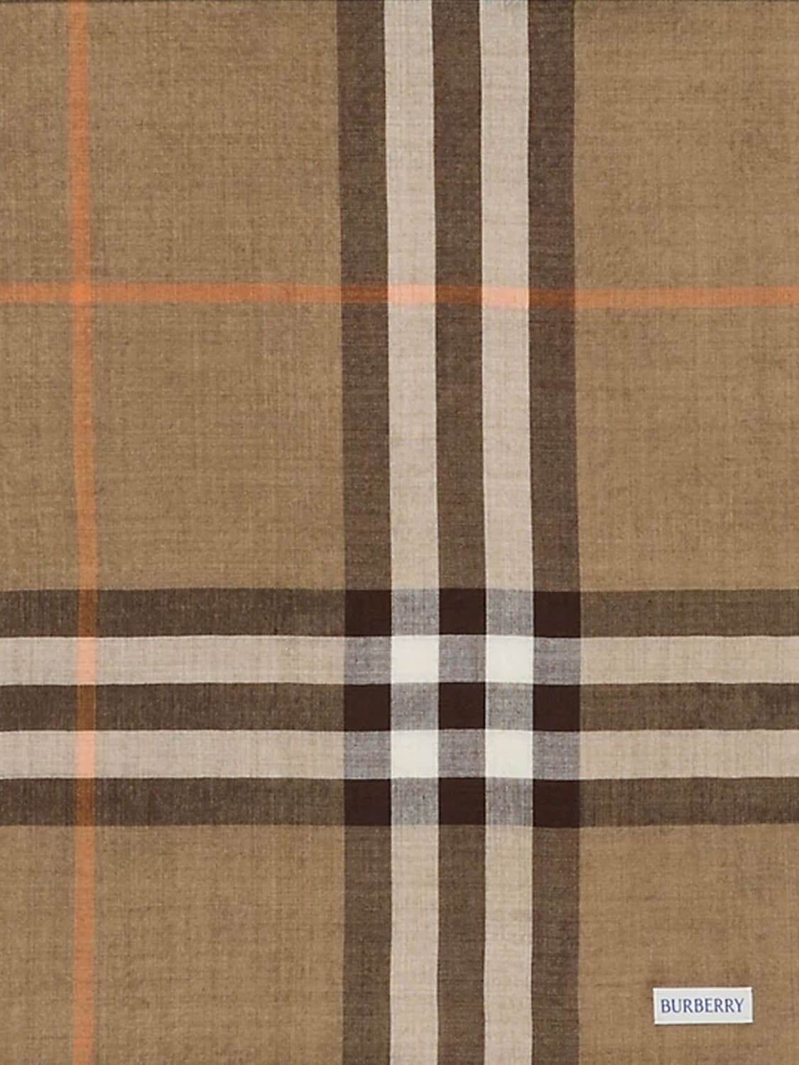 BURBERRY SCIARPA: Sciarpa Burberry in seta e lana con motivo Vintage Check , Beige - Img 2
