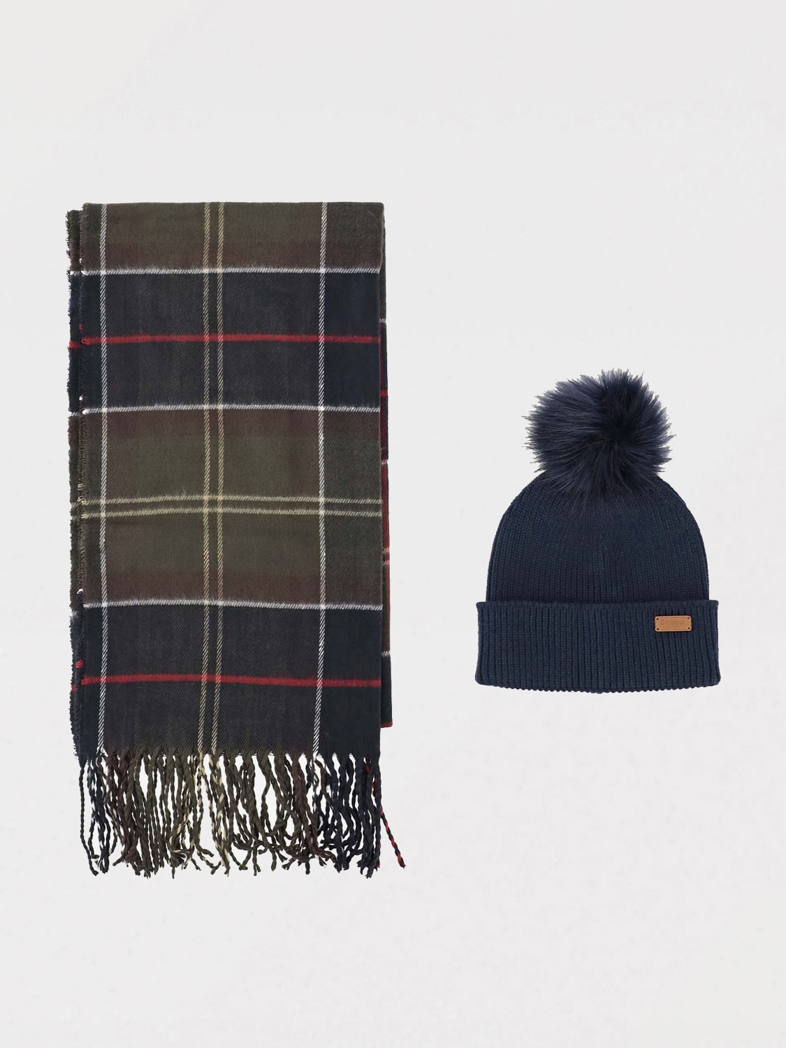 BARBOUR SET: Scarf woman Barbour, Red - Img 1