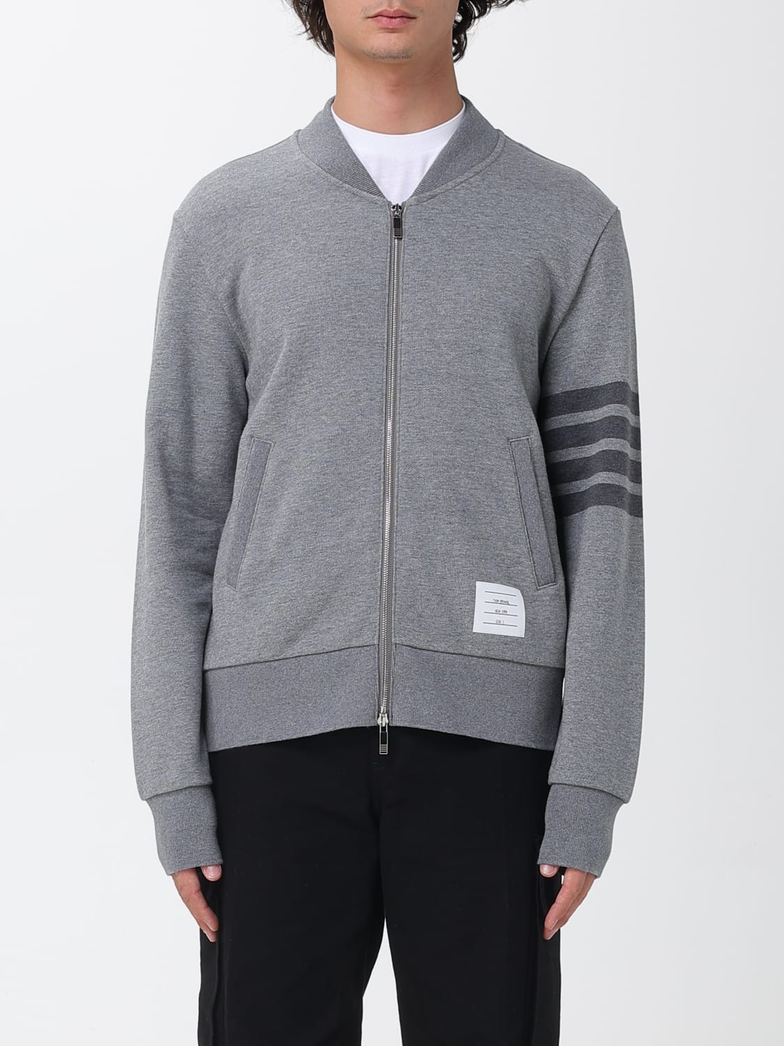 THOM BROWNE SWEATSHIRT: Jacket men Thom Browne, Grey - Img 1
