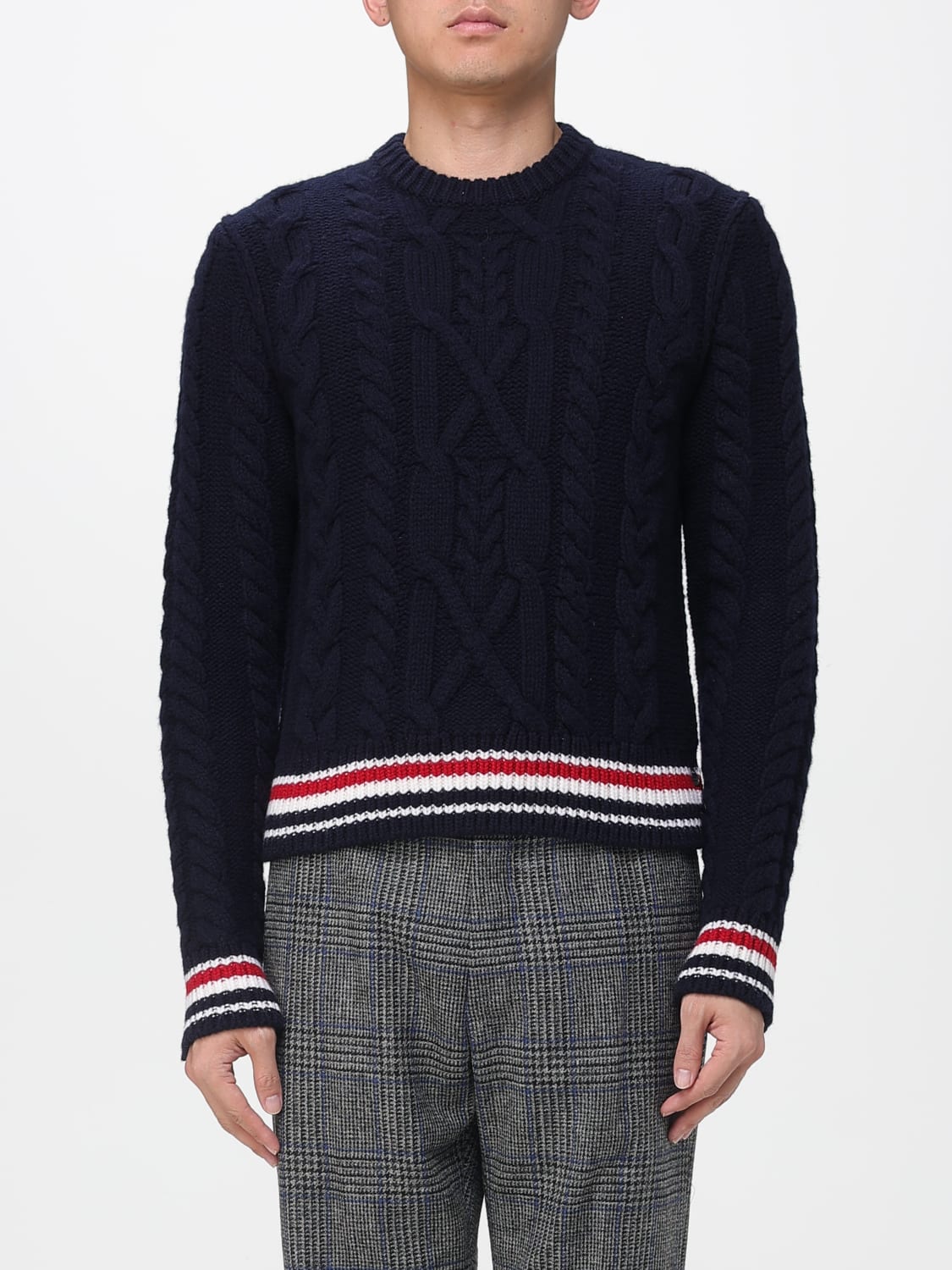 THOM BROWNE SWEATER: Sweater men Thom Browne, Navy - Img 1