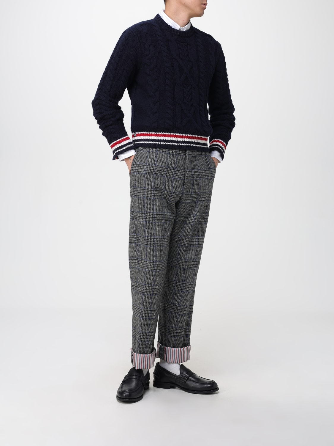 THOM BROWNE SWEATER: Sweater men Thom Browne, Navy - Img 2