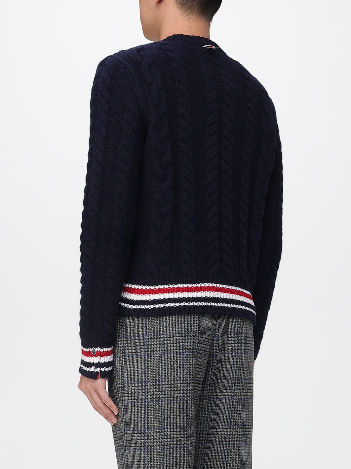 THOM BROWNE SWEATER: Sweater men Thom Browne, Navy - Img 3