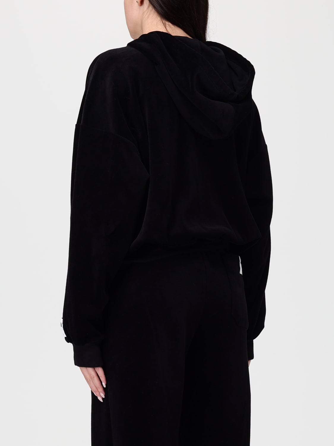 GOLDEN GOOSE FELPA: Felpa con cappuccio Golden Goose in velluto, Nero - Img 3