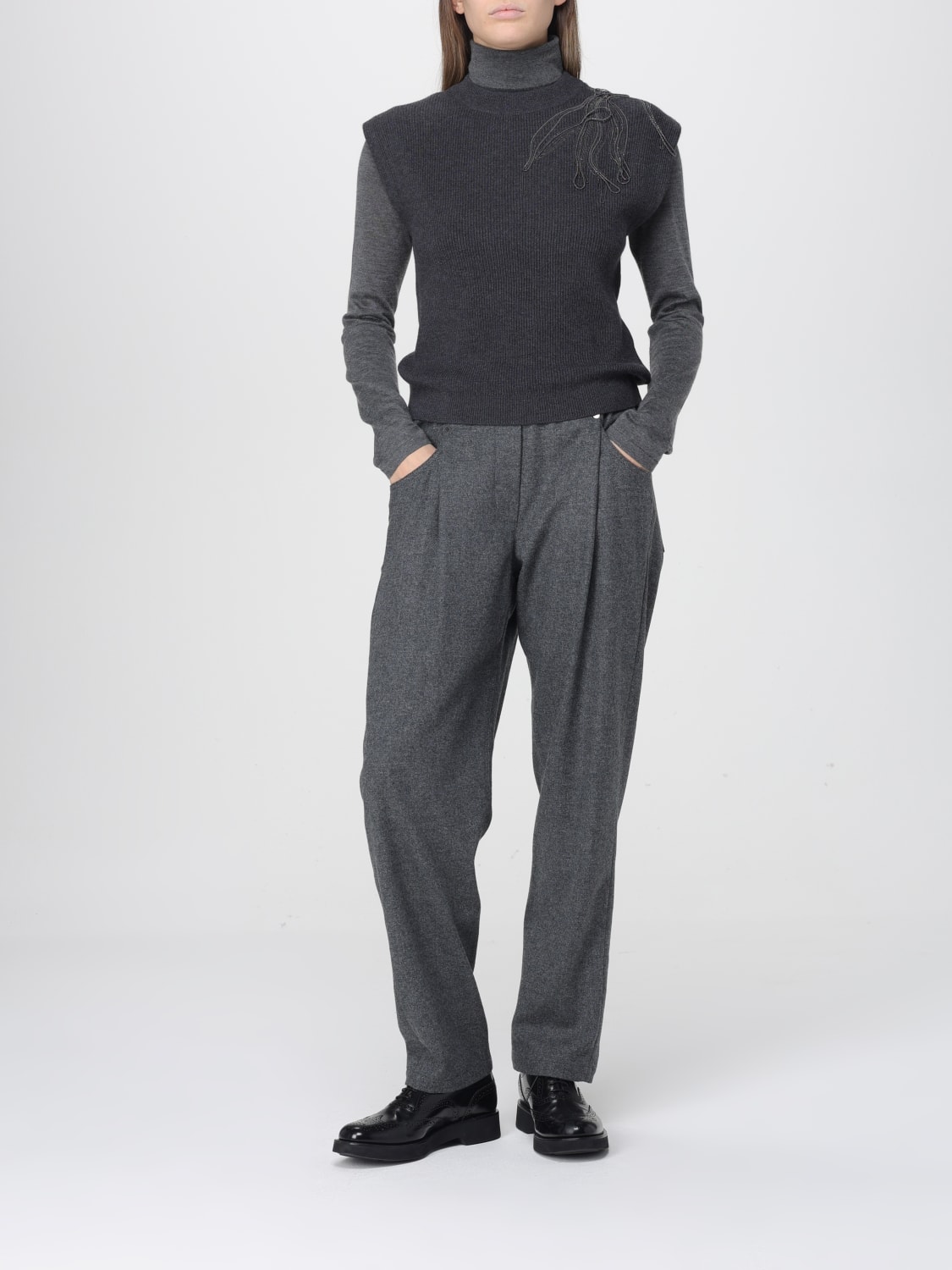 BRUNELLO CUCINELLI CHALECO: Top mujer Brunello Cucinelli, Negro - Img 2