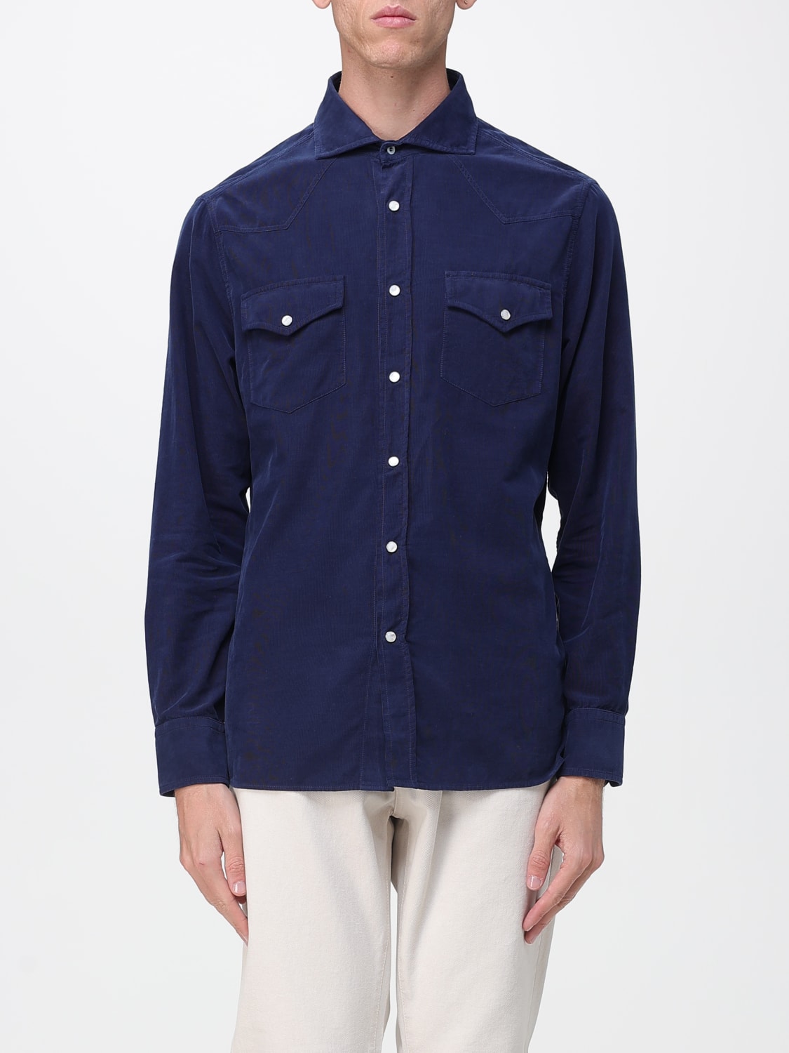 BRUNELLO CUCINELLI SHIRT: Shirt men Brunello Cucinelli, Blue - Img 1