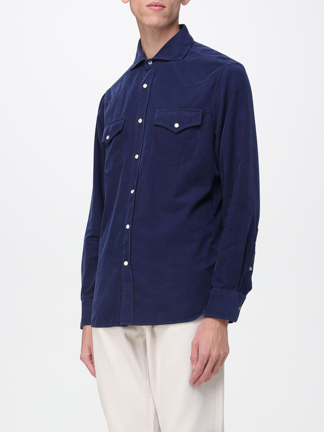 BRUNELLO CUCINELLI SHIRT: Shirt men Brunello Cucinelli, Blue - Img 4