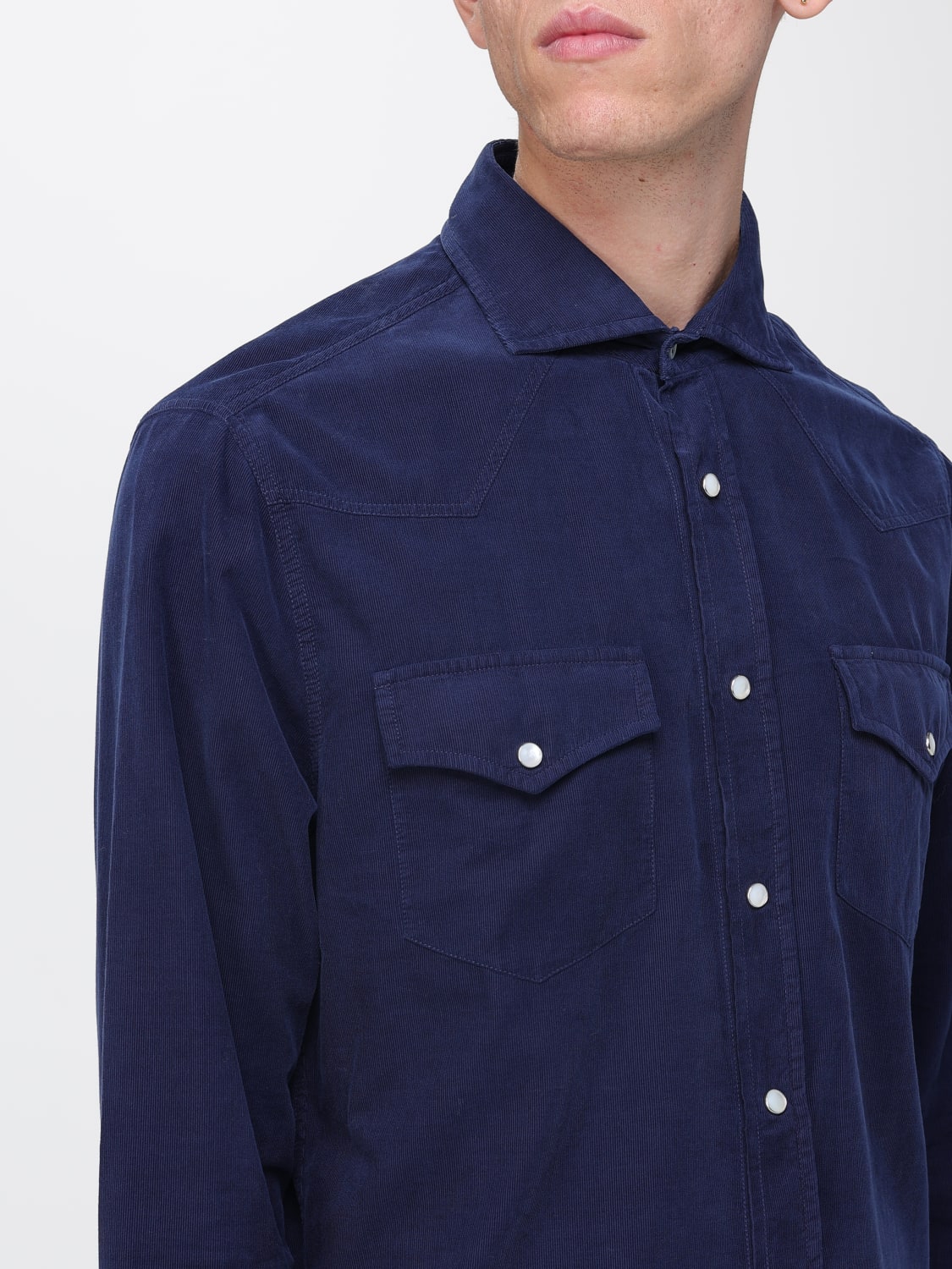 BRUNELLO CUCINELLI SHIRT: Shirt men Brunello Cucinelli, Blue - Img 5