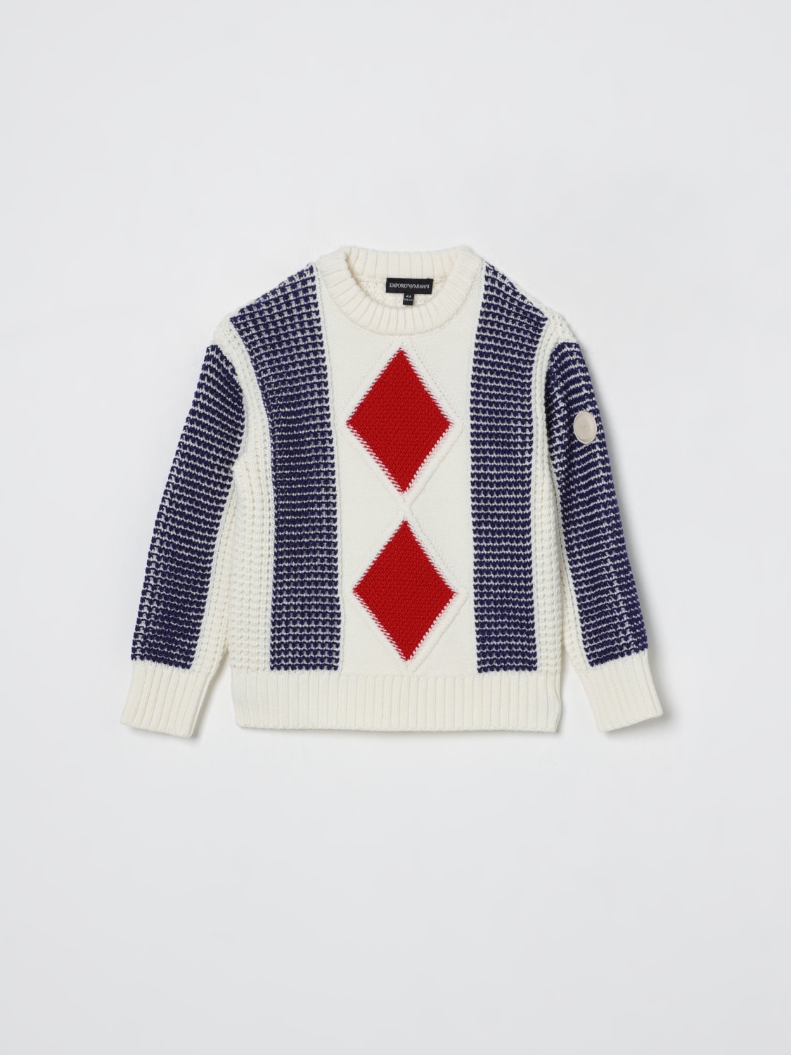 EMPORIO ARMANI PULLOVER: Pullover kinder Emporio Armani, Weiß - Img 1