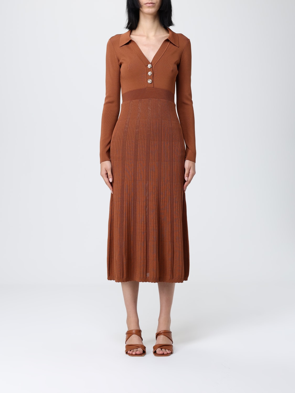 TWINSET DRESS: Dress woman Twinset, Brown - Img 1